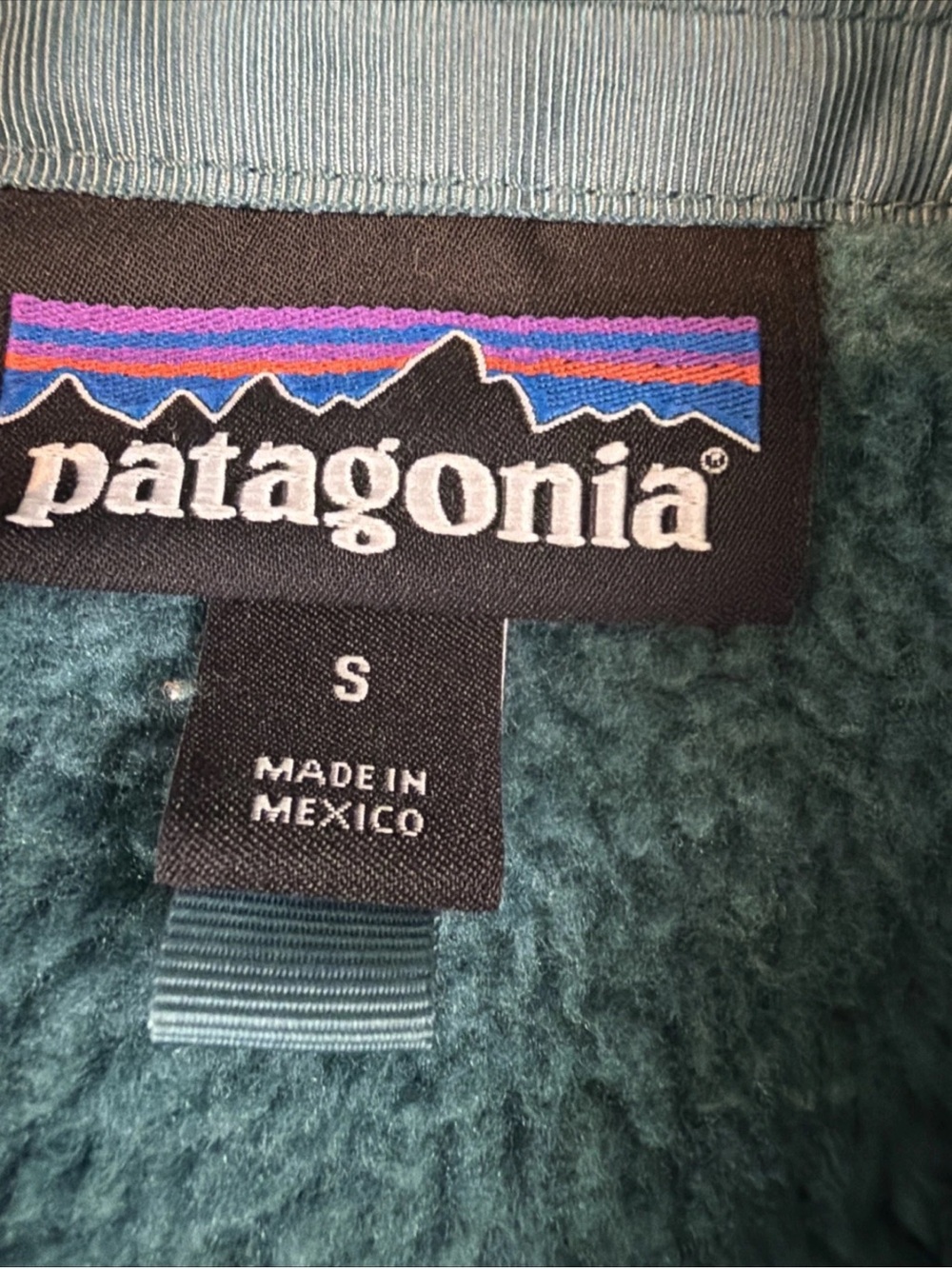 Patagonia Re-Tool Snap-T Teal Fleece Pullover Sweater Women Size S Warm Cozy - Picture 7 of 11